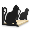 Stalowe, ozdobne wsporniki półki 20 cm - Kot - pKot-2