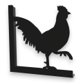 Stalowe, ozdobne wsporniki półki 20 cm - Kogut - pK-2