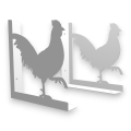Stalowe, ozdobne wsporniki półki 20 cm - Kogut - pK-2