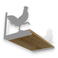Stalowe, ozdobne wsporniki półki 20 cm - Kogut - pK-2