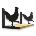 Stalowe, ozdobne wsporniki półki 20 cm - Kogut - pK-2