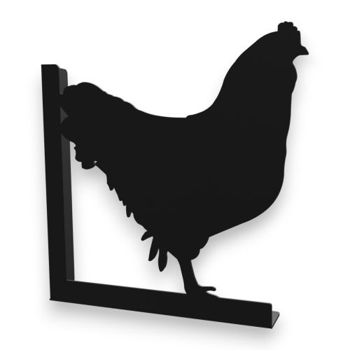 Stalowe, ozdobne wsporniki półki 20 cm - Kura - pK-4