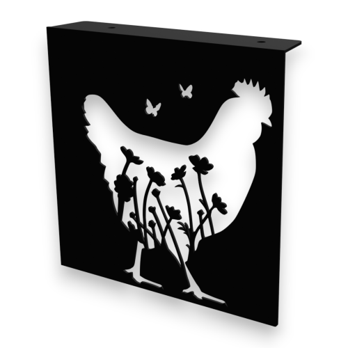 Stalowe, ozdobne wsporniki półki 20 cm - Kura - pK-5