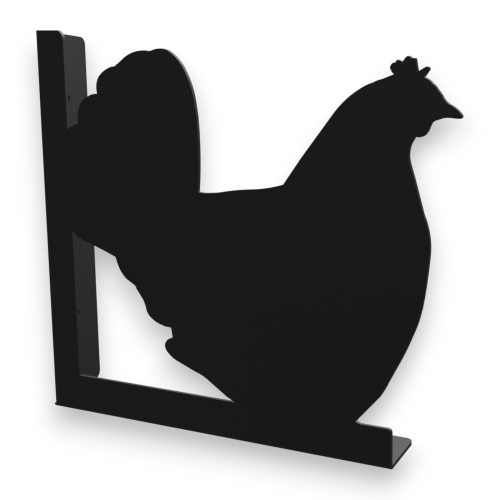 Stalowe, ozdobne wsporniki półki 20 cm - Kura - pK-6