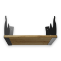 Stalowe, ozdobne wsporniki półki 20 cm - Kura - pK-6