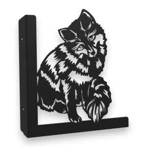 Stalowe, ozdobne wsporniki półki 20 cm - Lisek - pL-8