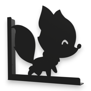 Stalowe, ozdobne wsporniki półki 25 cm - Słodki Lisek - pL-9