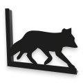 Stalowe, ozdobne wsporniki półki 25 cm - Słodki Lisek - pL-10