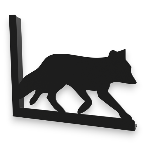 Stalowe, ozdobne wsporniki półki 25 cm - Słodki Lisek - pL-10