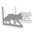 Stalowe, ozdobne wsporniki półki 25 cm - Słodki Lisek - pL-10