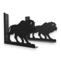 Stalowe, ozdobne wsporniki półki 25 cm - Lew - pLew-4