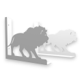 Stalowe, ozdobne wsporniki półki 25 cm - Lew - pLew-4