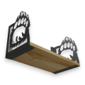Stalowe, ozdobne wsporniki półki 20 cm - Łapa niedźwiedzia - pM-1