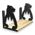 Stalowe, ozdobne wsporniki półki 20 cm - Niedźwiedź - pM-4