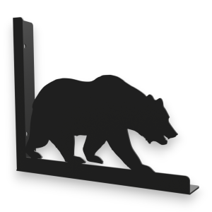 Stalowe, ozdobne wsporniki półki 20 cm - Niedźwiedź - pM-7