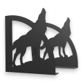 Stalowe, ozdobne wsporniki półki 20 cm - Wilk - pW-2