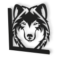 Stalowe, ozdobne wsporniki półki 20 cm - Wilk - pW-3