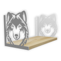 Stalowe, ozdobne wsporniki półki 20 cm - Wilk - pW-3