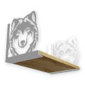 Stalowe, ozdobne wsporniki półki 20 cm - Wilk - pW-3