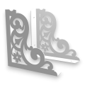 Stalowe, ażurowe, uniwersalne wsporniki półki pA-1