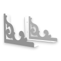 Stalowe, ażurowe, uniwersalne wsporniki półki pA-8 (20/15cm)