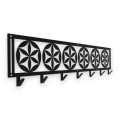 Stalowy, ozdobny wieszak ścienny "Parzenica-2XL" 83 cm