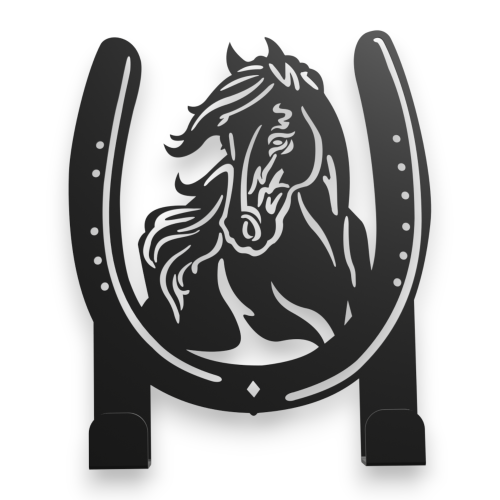 Stalowy wieszak ścienny Koń wK-4