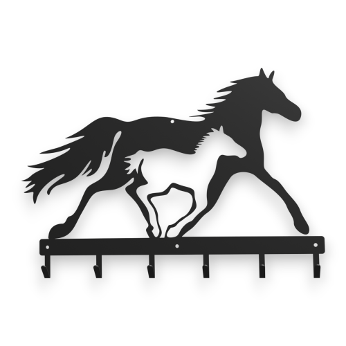 Stalowy wieszak ścienny Konie wK-11 53,5cm