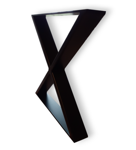 Stalowe nogi do stolika kawowego, ławki LOFT industrial - typ "X-k1" 