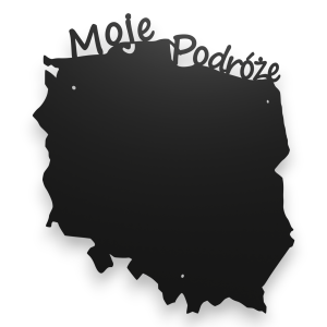 Tablica Podróżnika - metalowa tablica na magnesy - Mapa, Polska