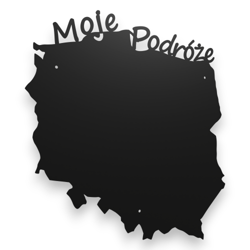 Tablica Podróżnika - metalowa tablica na magnesy - Mapa, Polska