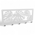 Stalowy, ozdobny wieszak ścienny "Panel-4" 50 cm, Monstera