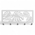 Stalowy, ozdobny wieszak ścienny "Panel-4" 50 cm, Monstera