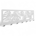 Stalowy, ozdobny wieszak ścienny "Panel-4" 75 cm, Monstera