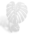 Stalowy, ozdobny wieszak ścienny Monstera - liść 75cm