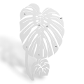 Stalowy, ozdobny wieszak ścienny Monstera - liść 75cm