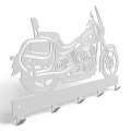 Stalowy, ozdobny wieszak ścienny Motocykl- cruiser 1