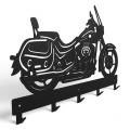 Stalowy, ozdobny wieszak ścienny Motocykl- cruiser 1