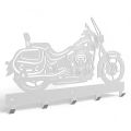 Stalowy, ozdobny wieszak ścienny Motocykl- cruiser 1