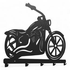 Stalowy, ozdobny wieszak ścienny Motocykl- cruiser 2