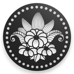 Dekoracja stalowa na ścianę dKwiat-3