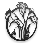 Dekoracja stalowa na ścianę dKwiat-4 tulipany