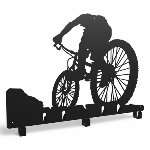 Stalowy wieszak ścienny na kaski i akcesoria rowerowe wMTB-2