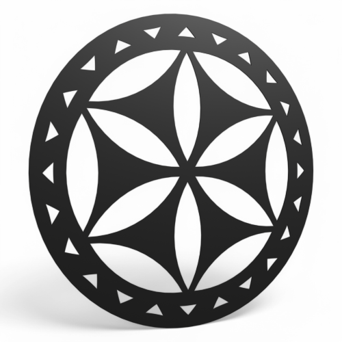 Dekor stalowy, parzenica, Rozeta Góralska - 2