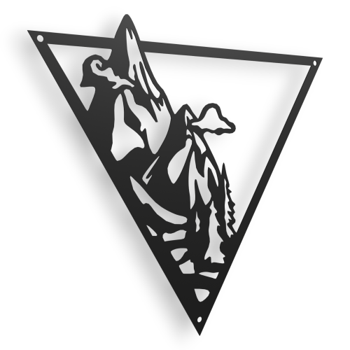 Dekor stalowy z motywem gór, góry cz.4 serii dG-1/4