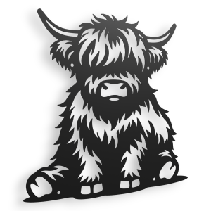 Dekor stalowy na ścianę - słodki cielak - dKR-1