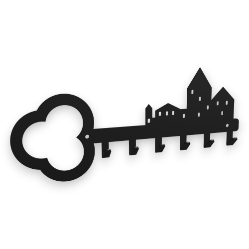 Stalowy wieszak ścienny na klucze "wKlucz"