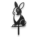 Ozdobny znacznik ogrodowy ze stali, ozdoba ogrodowa KRÓLIK-1