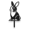 Ozdobny znacznik ogrodowy ze stali, ozdoba ogrodowa KRÓLIK-1