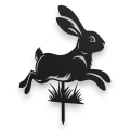 Ozdobny znacznik ogrodowy ze stali, ozdoba ogrodowa ZAJĄC-2 DUŻY